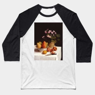 Still Life - Primroses Pears and Pomegranate by Henri Fantin-Latour Baseball T-Shirt